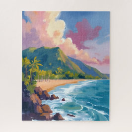 Fiji Mountains Coastline Travel Painting Puzzle