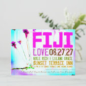 FIJI ONE Zieleinladung Einladung (Stehend Vorderseite)