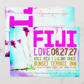 FIJI ONE Zieleinladung Einladung (Vorne/Hinten)