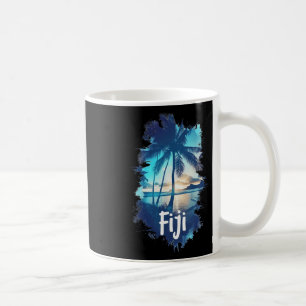 Fiji-Palmenstrand Sonnenuntergang Urlaubs-Souvenir Kaffeetasse