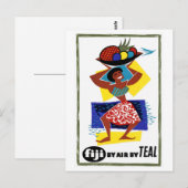 Fiji-Plakat restauriert Postkarte (Vorne/Hinten)