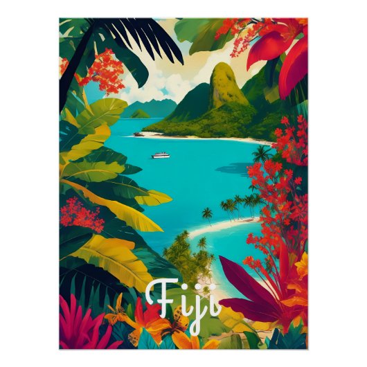 Fiji-Reiseplakat Poster (Vorderseite)
