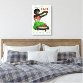 Fiji Restated Vintage Travel Poster Leinwanddruck (Insitu (Schlafzimmer))