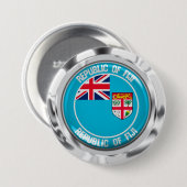 Fiji Round Emblem Button (Vorne & Hinten)