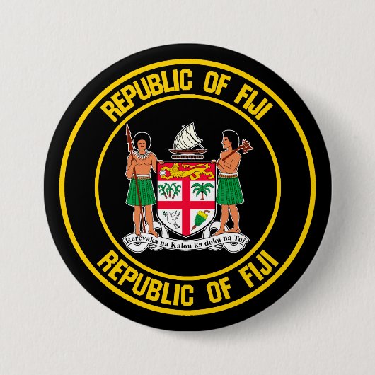Fiji Round Emblem Button (Vorderseite)
