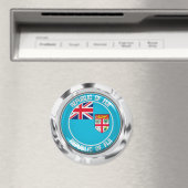 Fiji Round Emblem Magnet (In Situ (Geschirrspüler))