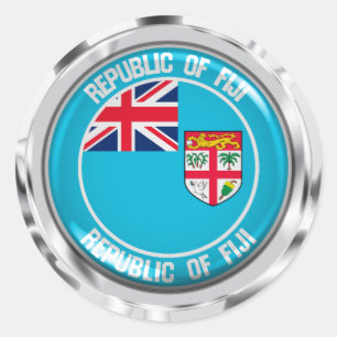 Fiji Round Emblem Runder Aufkleber