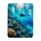 Fiji Scuba Diver Diver Magnet (Vertikal)