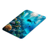 Fiji Scuba Diver Diver Magnet (Linke Seite)