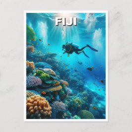 Fiji Scuba Diver Diver Postkarte