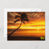 Fiji Sunset Post Card Postkarte (Vorne/Hinten)