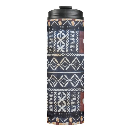 Fiji Tapa Barkcloth Thermosbecher (Vorderseite)