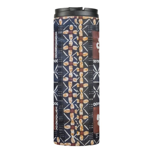 Fiji Tapa Barkcloth Thermosbecher (Rückseite)