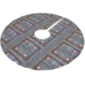 Fiji Tapa Cloth Tree Skirt Polyester Weihnachtsbaumdecke (Schrägansicht)