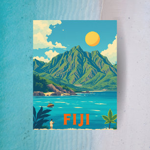 Fiji Tropical Island Beach Art Postkarte