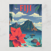 Fiji Tropical Island Travel Postkarte (Vorderseite)