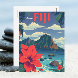 Fiji Tropical Island Travel Postkarte