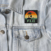 Fiji Vintag Palm Trees Summer Beach Button (Beispiel)
