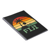 Fiji Vintag Palm Trees Summer Beach Notizblock (Rechte Seite)