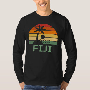 Fiji Vintag Palm Trees Summer Beach T-Shirt