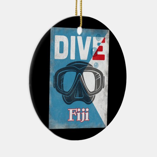 Fiji Vintage Tauchmaske Keramik Ornament (Rechts)