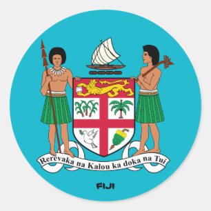Fiji-Wappen-Rundsticker Runder Aufkleber