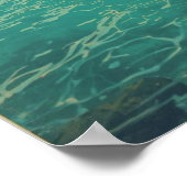 Fiji Waters – Retro-Ozean-Entspannung Reise  Poster (Ecke)