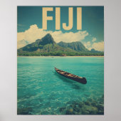 Fiji Waters – Retro-Ozean-Entspannung Reise  Poster (Vorne)