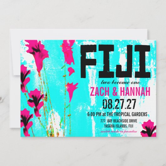 FIJI ZWEI Einladung zum Bestimmungsort (Vorderseite)