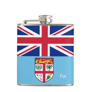 Fijian Flag & Drink, Fidschi Rugby/Sportfan Flachmann
