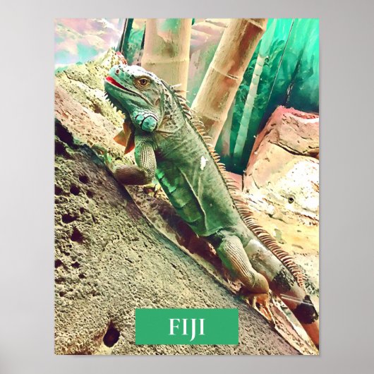 Fijian Iguana-Eidechsenreptil Poster (Vorne)