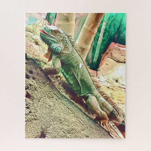 Fijian Iguana-Eidechsenreptil Puzzle (Vertikal)