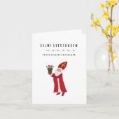 Fijne Feestdagen (kerstkaart) Niederländische Weih Karte (Gelbe Blume)