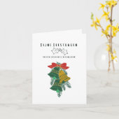 Fijne Feestdagen (kerstkaart) Niederländische Weih Karte (Gelbe Blume)