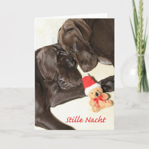 Fijne Kerstdagen German Pointer Sisters Feiertagskarte