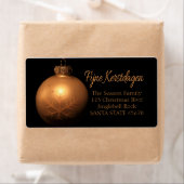 Fijne Kerstdagen Golden Ornament Label (Insitu)