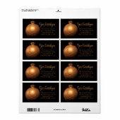 Fijne Kerstdagen Golden Ornament Label (Vorne)