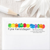 Fijne Kerstdagen handbemaltes Wasserfarbenetikett (Insitu)