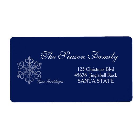 Fijne kerstdagen Holiday Address Label (Vorne)