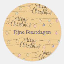 Fijne Kerstdagen kerst sticker