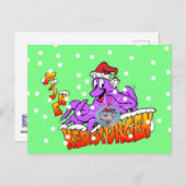 Fijne Kerstdagen Octopus Briefkaart Postkarte (Vorne/Hinten)