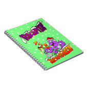 Fijne Kerstdagen Octopus Kok Recepten Notitieboek Notizblock (Rechte Seite)