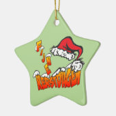 Fijne Kerstdagen trifft Kerstmuts Ster Ornament (Links)
