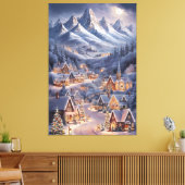 Fijne Kerstfeest Winter Wonderland Greeting Card  Leinwanddruck (Insitu (Wohnzimmer))