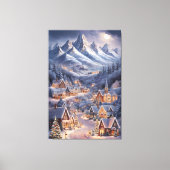Fijne Kerstfeest Winter Wonderland Greeting Card  Leinwanddruck (Vorderseite)