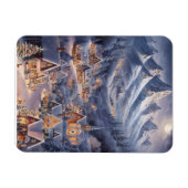 Fijne Kerstfeest Winter Wonderland Greeting Card Magnet (Horizontal)