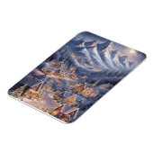 Fijne Kerstfeest Winter Wonderland Greeting Card Magnet (Linke Seite)