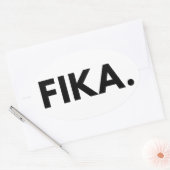 Fika Bold Oval Sticker (Umschlag)