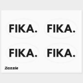 Fika Bold Oval Sticker (Blatt)