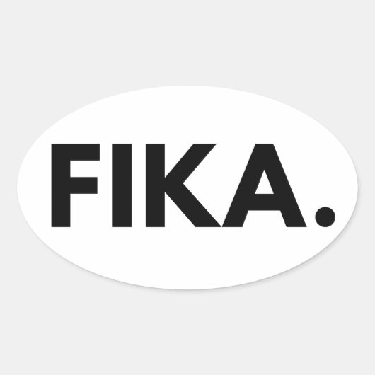Fika Bold Oval Sticker (Vorderseite)
